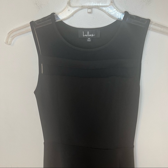 LULU’S Sheer Determination Black Mesh Skater Dress - Picture 4 of 16